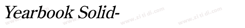 Yearbook Solid字体转换